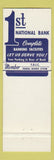 Matchbook Cover - First National Bank Biloxi MS