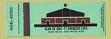 Matchbook Cover - Club De Golf St Francois QC Full Length
