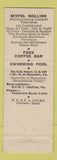 Matchbook Cover - Motel Hollins Roanoke VA Full Length