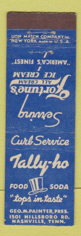 Matchbook Cover - Tally Ho Nashville TN Midget