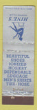 Matchbook Cover - Hine's Winston Salem NC women's shoes Midget