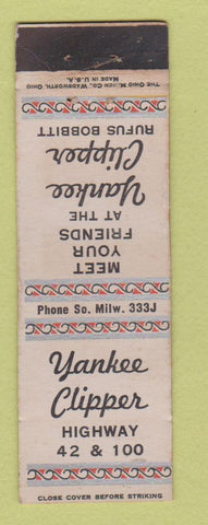 Matchbook Cover - Yankee Clipper Milwaukee? Midget