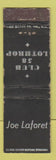 Matchbook Cover - Club 58 Lothrop Joe Laforet WORN Midget