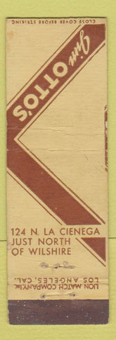 Matchbook Cover - Jim Otto's Los Angeles CA Midget