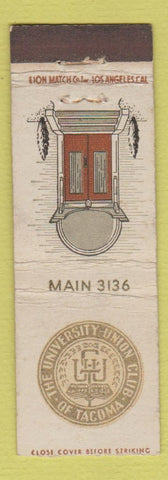 Matchbook Cover - University Union Club Tacoma WA Midget