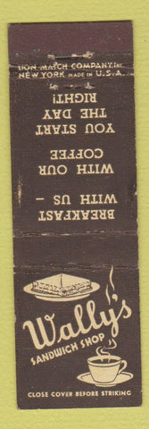 Matchbook Cover - Wally's Sandwich Shop New York City Midget