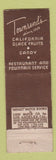 Matchbook Cover - Townsend's San Francisco Los Angeles CA Midget