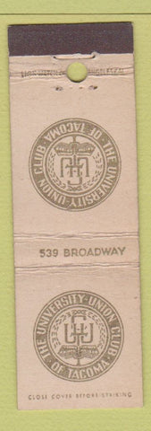 Matchbook Cover - University Union Club Tacoma WA Midget