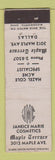 Matchbook Cover - Janeice Maris Cosmetics Dallas TX Midget