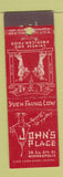 Matchbook Cover - Johyn's Place Minneapolis MN Chinese Midget