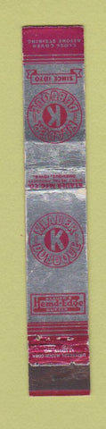 Matchbook Cover - Klauer Dubuque IA Sheet Metal WORN 10 Strike