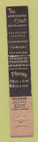 Matchbook Cover - The Horseshoe Club Gardena CA Poker Cards 10 Strike