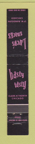 Matchbook Cover - Lucy's Snacks Chicago IL 10 Strike