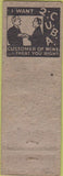 Matchbook Cover - New Exposition Cafe San Francisco girlie POOR