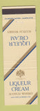 Matchbook Cover - Liqueur Cream Scotch Whiskey Liquor New Zealand