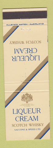 Matchbook Cover - Liqueur Cream Scotch Whiskey Liquor New Zealand