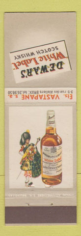 Matchbook Cover - Dewar's White Label Whiskey Belgium