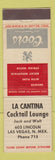 Matchbook Cover - Coors Beer La Cantina Las Vegas NM low phone #