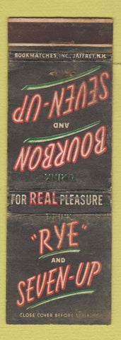 Matchbook Cover - 7up Soda Bourbon mixer WORN