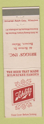 Matchbook Cover - Schlitz Beer Briggs Brewer ME