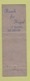 Matchbook Cover - Regal Pale Beer