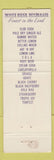 Matchbook Cover - White Rock Ginger Ale Club Soda