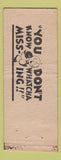 Matchbook Cover - Polar Bear Cafe Youngstown OH BOBTAIL YELLOW