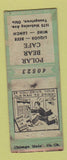 Matchbook Cover - Polar Bear Cafe Youngstown OH BOBTAIL GREEN WORN