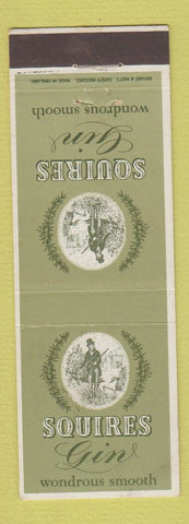 Matchbook Cover - Wquires Gin UK England Bryant May