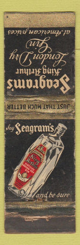 Matchbook Cover - Seagram's London Dry Gin WORN feature