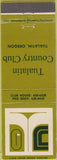 Matchbook Cover - Tualatin Country Club OR