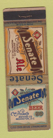 Matchbook Cover - Senate Beer Washington DC WEAR