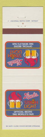 Matchbook Cover - Stroh's Beer 1982 World's Fair Knoxville TN