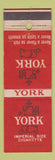 Matchbook Cover - York Cigarettes