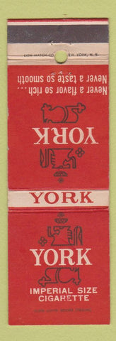 Matchbook Cover - York Cigarettes