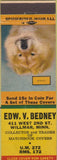 Matchbook Cover - Edward Bedney Willmar MN Chow Dog
