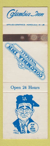 Matchbook Cover - Columbia Inn Waimalu Hawaii SAMPLE WEAR