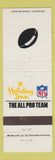 Matchbook Cover - Holiday Inn NFL All Pro Team football