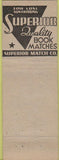 Matchbook Cover - Joe Croisdale Austin TX Superior Match WORN
