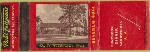 Matchbook Cover - Paul Feltman's Chicago IL WEAR