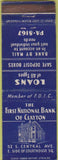 Matchbook Cover - First National Bank Clayton MO WEAR