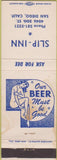 Matchbook Cover - Slip Inn San Diego CA girlie STAINED