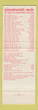 Matchbook Cover - Cincinnati Reds Baseball 1983 Schedule