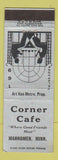 Matchbook Cover - Corner Cafe Mahnomen MN