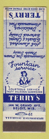 Matchbook Cover - Terry's Restaurant Beloit WI