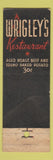 Matchbook Cover - Wrigley's Restaurant Milwaukee WI WEAR
