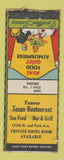 Matchbook Cover - Texas Restaurant BOBTAIL WEAR
