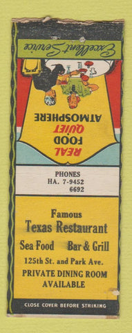 Matchbook Cover - Texas Restaurant BOBTAIL WEAR