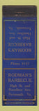 Matchbook Cover - Rodman's BBQ Portsmouth NH WEAR