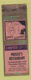 Matchbook Cover - Mussle's Restaurant Delray Beach FL WEAR